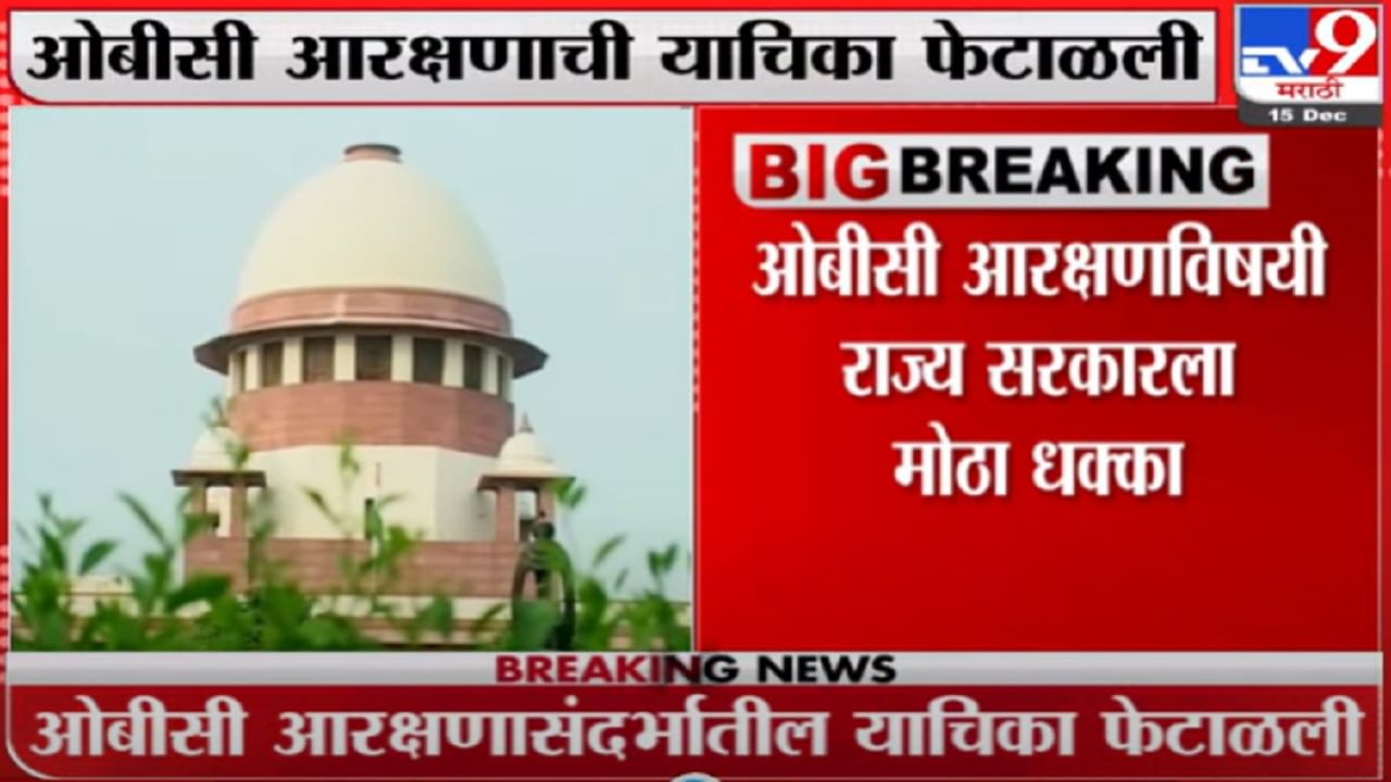 SC on OBC Reservation | ठाकरे सरकारला धक्का, ओबीसी आरक्षणावरील याचिका सुप्रीम कोर्टाने फेटाळली