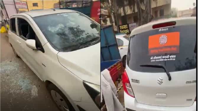 VIDEO | पिंपरीत मनसेच्या महिला पदाधिकाऱ्याच्या गाडीची तोडफोड, राज ठाकरेंच्या पुणे दौऱ्यावेळीच प्रकार