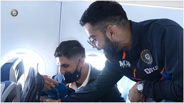India south Africa Tour Video : जोहान्सबर्गला जाताना विमानात विराटने इशांत शर्माला डिवचलं