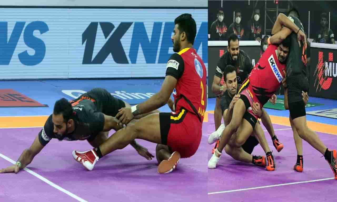 PKL8 Bengaluru Bulls VS U Mumba : मुंबईचे धुरंधर बंगळुरुवर भारी, पहिल्याच सामन्यात 16 गुणांनी विजय