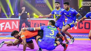 PKL 2021-22 LIVE Score and Updates, UP Yoddha vs Jaipur Pink Panthers:  प्रदीप नरवाल फेल, अभिषेक बच्चनची टीम जिंकली