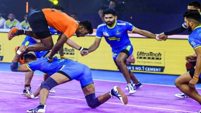 PKL 2021-22 LIVE Score and Updates, UP Yoddha vs Jaipur Pink Panthers:  प्रदीप नरवाल फेल, अभिषेक बच्चनची टीम जिंकली