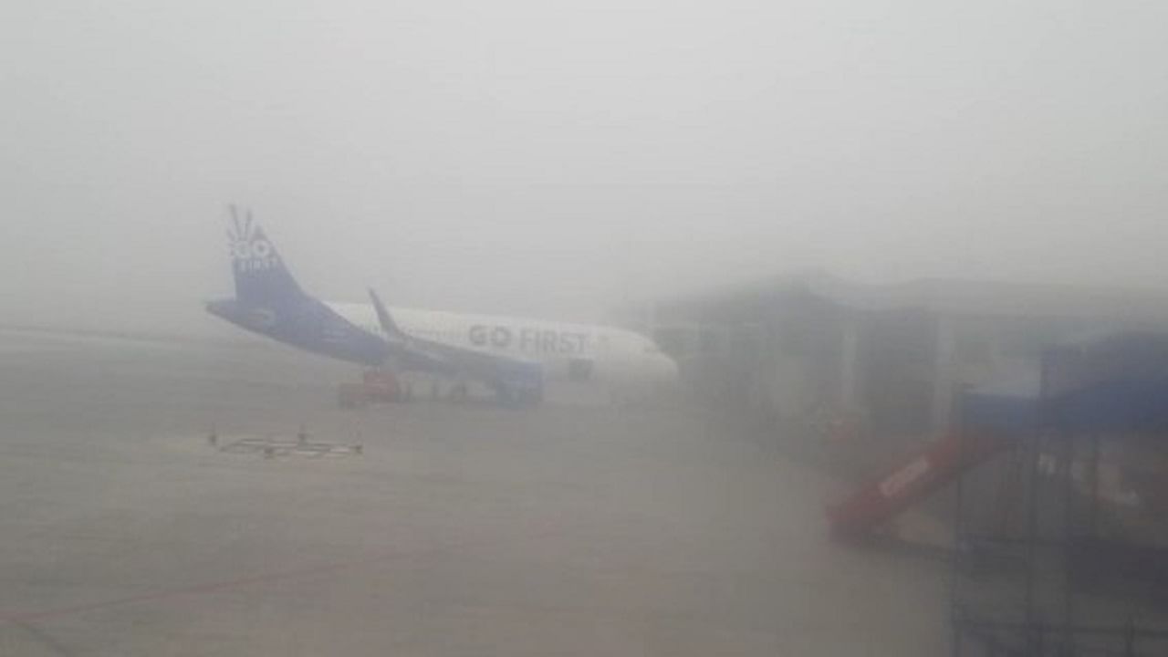 Weather report | नागपुरात सर्वत्र धुक्याची चादर, विमान उड्डाण थांबलं; वाहन चालवितानाही अडचणी!