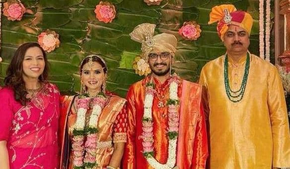 Ankita patil : उद्धव ठाकरेंचा पुतण्या हर्षवर्धन पाटलांचा जावई, अंकिता-निहार विवाह बंधनात