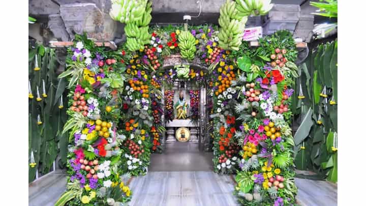 पंढरपूर : नवीन वर्षाच्या स्वागतासाठी विठ्ठल मंदिराचा गाभारा सजला पंढरपूर : नवीन वर्षाच्या स्वागतासाठी विठ्ठल मंदिराचा गाभारा सजला