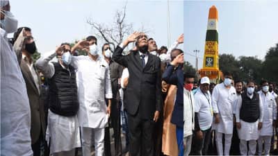 शौर्य स्मारकाला साजेसा विकास करणार, कोरेगाव भीमा येथील ऐतिहासिक जयस्तंभाला ऊर्जामंत्र्यांचं अभिवादन