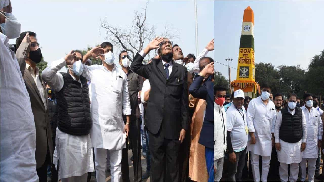 शौर्य स्मारकाला साजेसा विकास करणार, कोरेगाव भीमा येथील ऐतिहासिक जयस्तंभाला ऊर्जामंत्र्यांचं अभिवादन