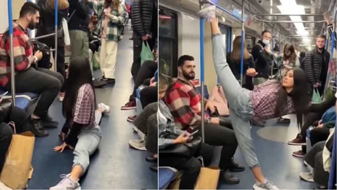 VIDEO : जब घी सीधी उंगली से ना निकले तो...! मेट्रोमध्ये जागा मिळवण्यासाठी मुलीने केला खतरनाक स्टंट, तरूणालाही मिळाली शिक्षा!