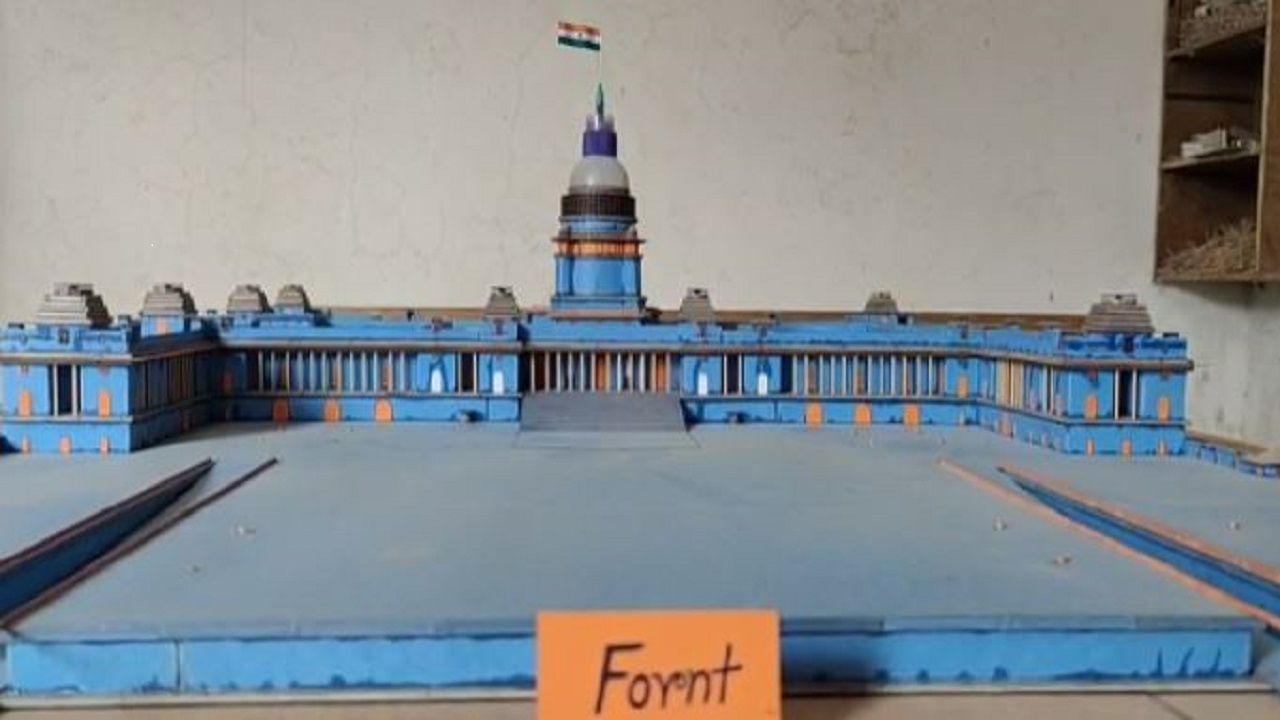 Amravati | आधी संसद भवन, आता धानोऱ्यात राष्ट्रपती भवन!, युवकाने बनविली हुबेहुब प्रतिकृती
