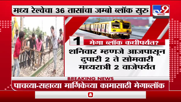 Breaking | मध्य रेल्वेच्या 36 तासांच्या जम्बो मेगा ब्लॉकला सुरुवात, थेट LIVE