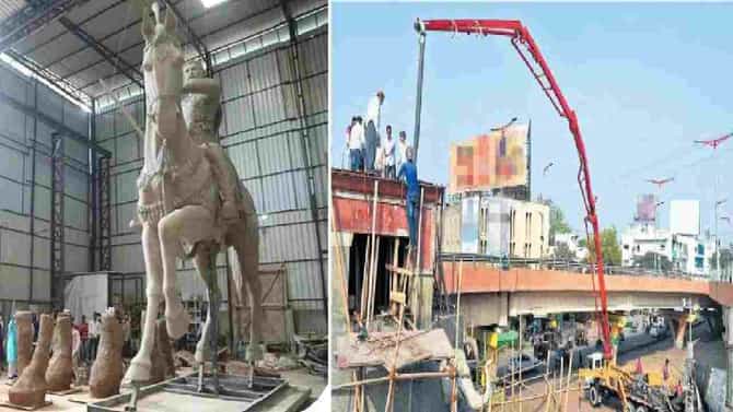 छत्रपतींचा बहुचर्चित, देशातील सर्वोच्च अश्वारुढ पुतळा 15 जानेवारीपर्यंत येणार, औरंगाबादकरांची उत्सुकता शिगेला!