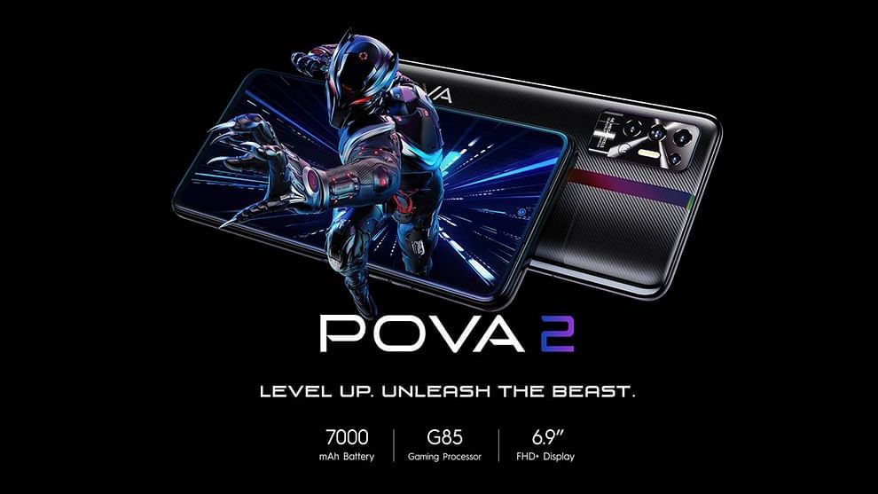 Tecno Pova 2 हा स्मार्टफोन 10499 रुपयांना खरेदी करता येईल. या मोबाईलमध्ये 6.95 इंचांचा डिस्प्ले आहे. तसेच, यात Mediatek Helio G85 प्रोसेसर आणि 4 GB रॅम देण्यात आला आहे. या फोनमध्ये 7000mAh ची बॅटरी देण्यात आली आहे. याच्या बॅक पॅनलवर क्वाड कॅमेरा सेटअप आहे, ज्यामध्ये प्रायमरी कॅमेरा 48 मेगापिक्सलचा आहे, तर 8 मेगापिक्सलचा सेल्फी कॅमेरा देण्यात आला आहे.