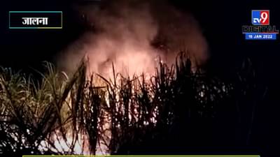 Jalna | शॉर्टसर्किटमुळं 5 एकर उसाला आग, शेतकऱ्यांची मदतीची मागणी