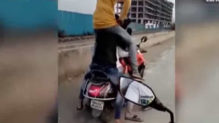 ठाण्यात अल्पवयीन मुलांचा फाजील स्टंट ठाण्यात अल्पवयीन मुलांचा फाजील स्टंट