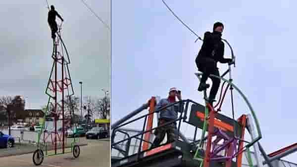 Tallest rideable bicycle : अशी बनवली सायकल, की जिची गिनीज वर्ल्ड रेकॉर्डनेही घेतली दखल!