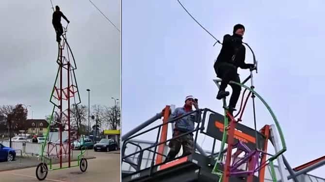 Tallest rideable bicycle : अशी बनवली सायकल, की जिची गिनीज वर्ल्ड रेकॉर्डनेही घेतली दखल!