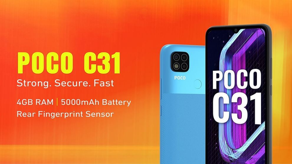 POCO C31 हा स्मार्टफोन तुम्ही 8,999 रुपयांमध्ये खरेदी करु शकता. या फोनमध्ये MediaTek Helio G35 प्रोसेसर वापरण्यात आला आहे. तसेच यात 4 GB रॅम आणि 64 GB स्टोरेजचा पर्याय आहे. यात 6.53 इंचाचा एचडी प्लस डिस्प्ले आहे.