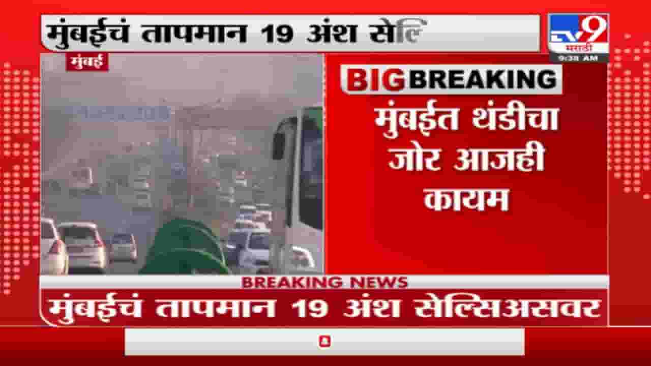 मुंबईत थंडीचा जोर कायम, पारा 19 अंश सेल्सिअसवर
