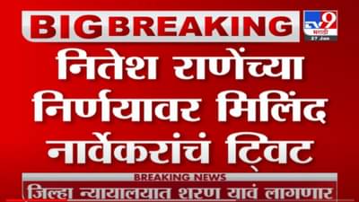 VIDEO : लघु सुक्ष्म दिलासा! Nitesh Rane यांच्या सुप्रीम कोर्टाच्या निकालावर, Milind Narvekar यांचं ट्वीट