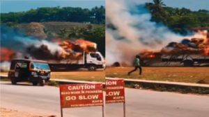 Video | धावत्या ट्रकला लागली आग, पण केरळच्या शाजीने वाचवला लोकांचा जीव, 'खऱ्या हिरो'ने नेमकं काय केलं ?