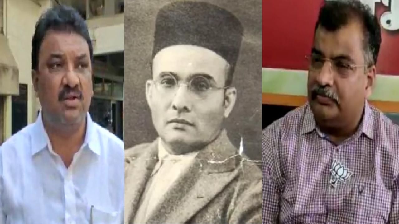 महाविकास आघाडीच्या नेत्यांना खुश करण्यासाठी शिवसेनेने सावरकरांचा फोटो लावला नाही, भाजपचा घणाघात महाविकास आघाडीच्या नेत्यांना खुश करण्यासाठी शिवसेनेने सावरकरांचा फोटो लावला नाही, भाजपचा घणाघात