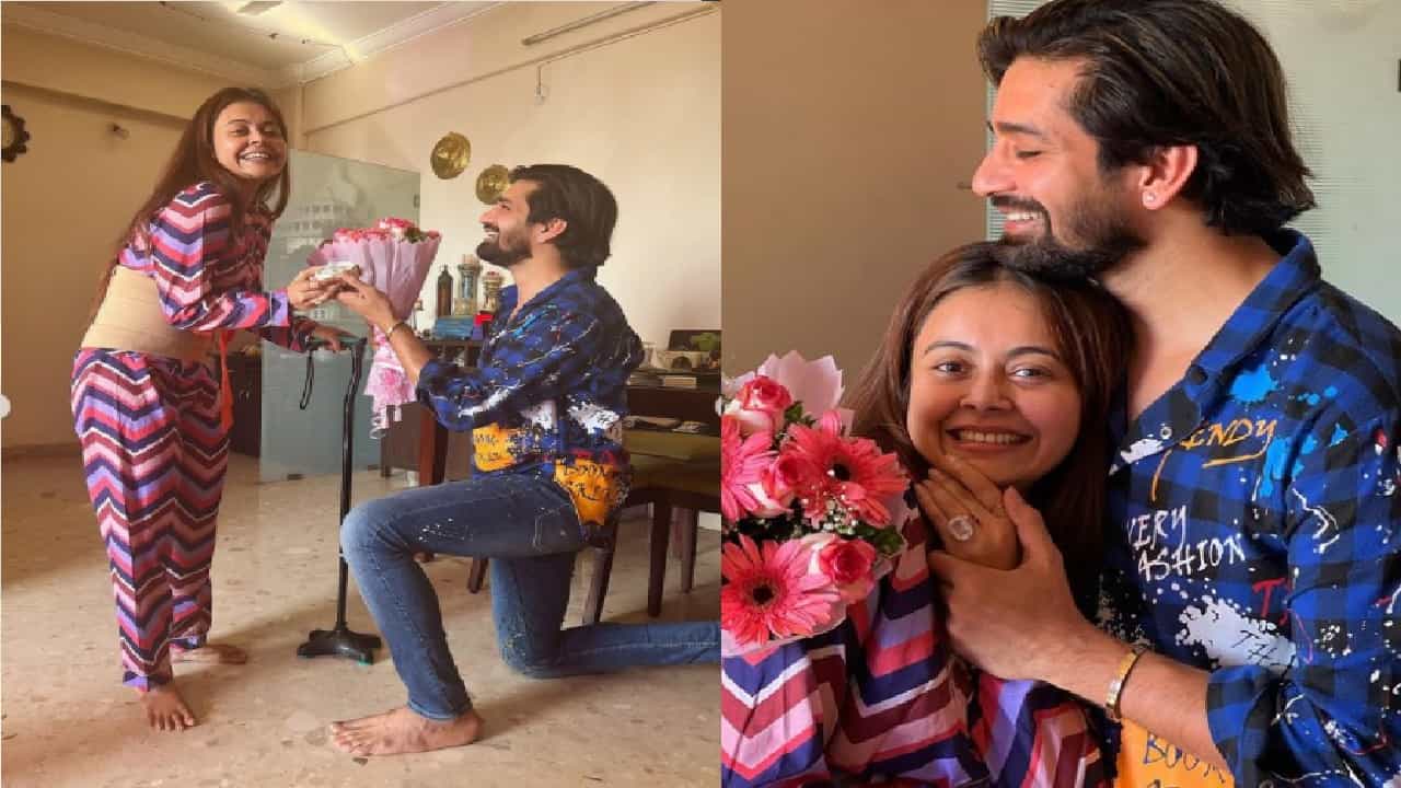 अभिनेत्री देवोलिना भट्टाचार्जी हिने अभिनेता विशाल सिंहसोबत साखरपुडा केल्याची जोरदार चर्चा सध्या रंगली आहे. या दोघांनी इन्स्टाग्रामवर काही फोटो शेअर केले आहेत. या पोस्टनंतर त्यांच्यावर शुभेच्छांचा वर्षाव होतोय. मात्र जरा थांबा... कारण या दोघांनी एंगेजमेंट केलेली नाही तर हे एका नव्या गाण्याचं प्रमोशन आहे.