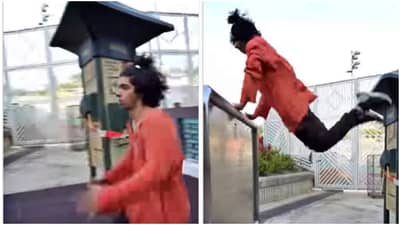 Stunt Video Viral : ...आणि स्टंट करण्याच्या नादात थेट जमिनीवरच कोसळतो..! भावांनो, तुम्ही असं काही करू नका, नाहीतर...