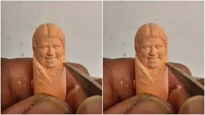 Tribute to Lata Mangeshkar : आदरांजली अशीही; खडूच्या तुकड्यावर साकारली लता मंगेशकर यांची प्रतिमा, Video Viral