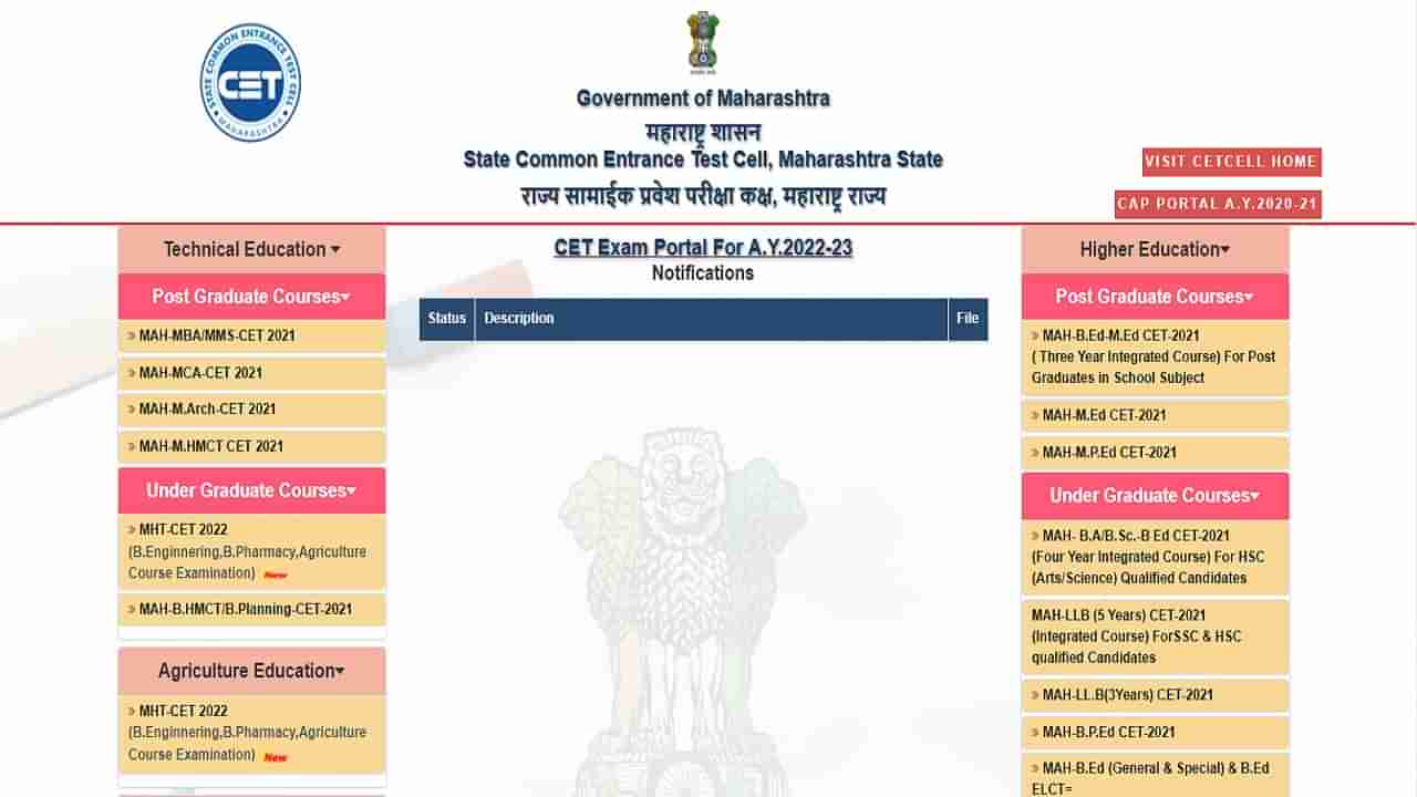 MHT CET 2022 Registration | एमएचटी-सीईटी 2022 साठी नोंदणीला सुरुवात, mhtcet2022.mahacet org वेबसाईटवर भरा अर्ज