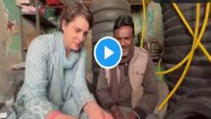 Video : शाह-योगींचा घर घर प्रचार, प्रियंका गांधी थेट गॅरेजमध्येच घुसल्या, काय काय सांगितलं?
