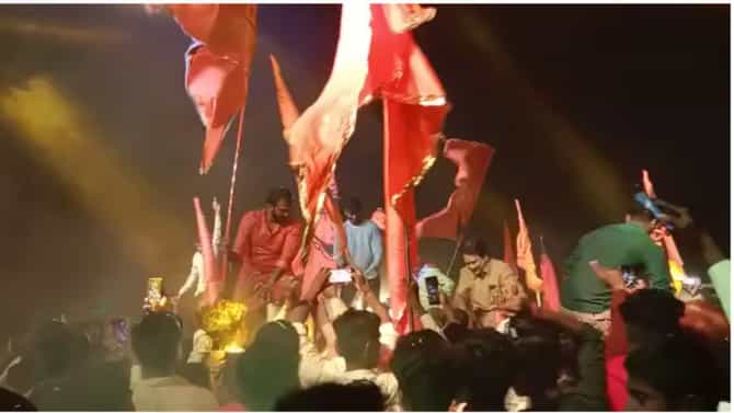 पाहा video| हातात भगवा धरत राज्यमंत्री दत्तात्रय भरणे व माजी मंत्री हर्षवर्धन पाटील डीजेवर थिरकले !