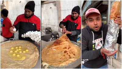 Biggest roll : हा पदार्थ पाहुन तोंडाला पाणी सुटेल, पण घरी करू शकणार आहात का? पाहा Video