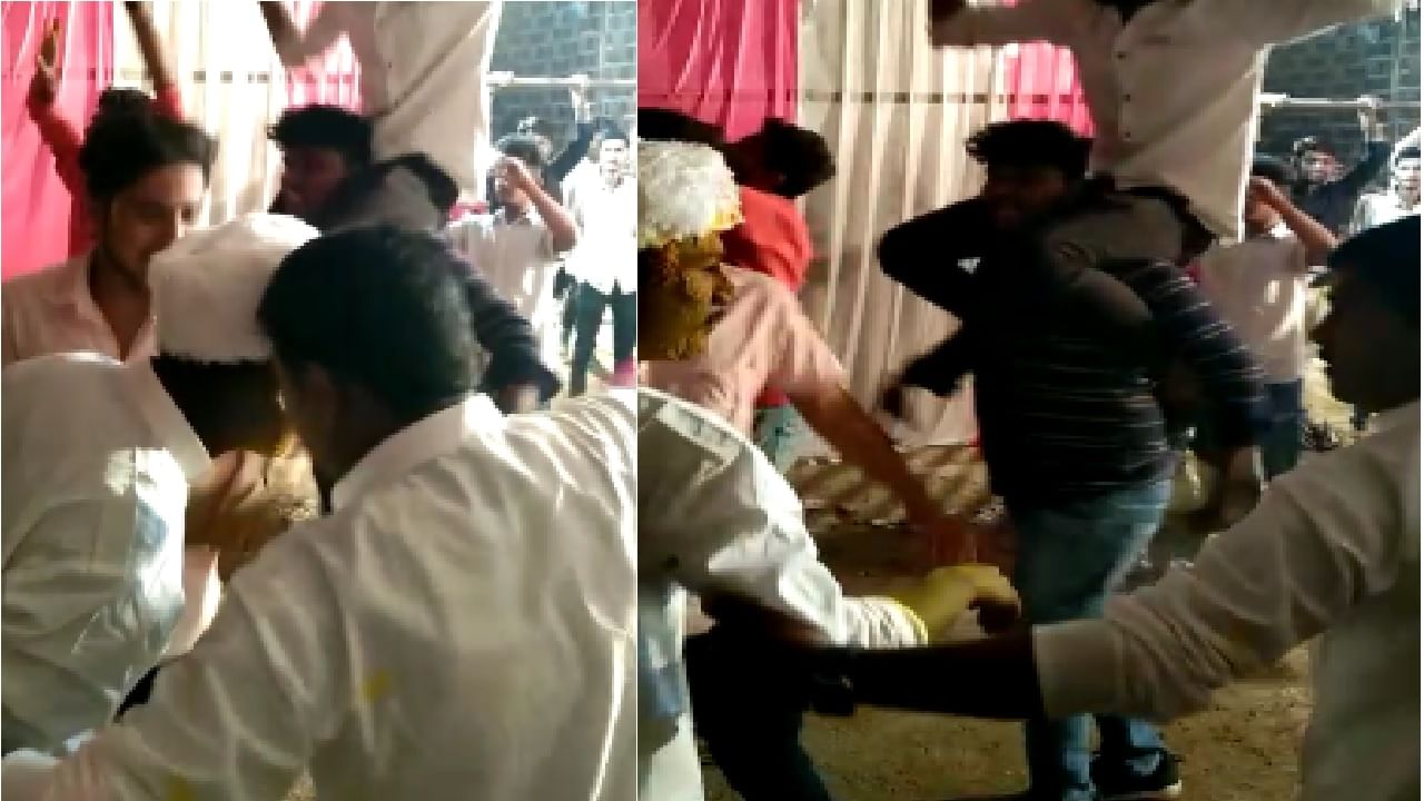 VIDEO | हळदीला तलवारींसह डान्स, 'लग्नाच्या बेड्या' पडता-पडता नवरदेवाला पोलिसांच्या बेड्या