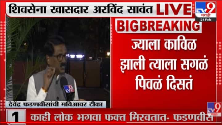 ज्याला काविळ झाली त्याला सगळं पिवळं दिसतं - अरविंद सावंत ज्याला काविळ झाली त्याला सगळं पिवळं दिसतं - अरविंद सावंत