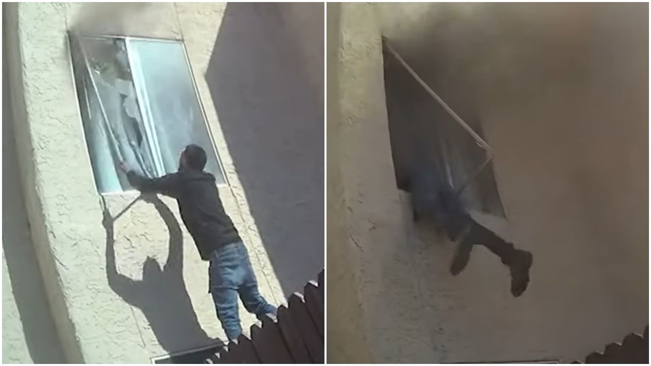 दोन चिमुरड्यांना भीषण आगीतून वाचवण्याचा थरार; पाहा, अंगावर काटा आणणारा 'हा' Viral video