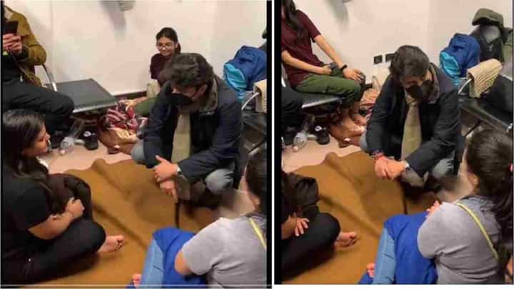 Russia-Ukraine Crisis: यूक्रेनमध्ये विद्यार्थ्यांसोबत ज्योतिरादित्य शिंदेंचा मराठीतून संवाद Russia-Ukraine Crisis: यूक्रेनमध्ये विद्यार्थ्यांसोबत ज्योतिरादित्य शिंदेंचा मराठीतून संवाद