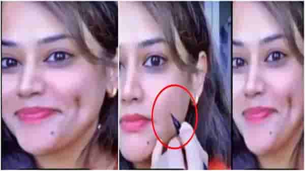 Viral : गालावर खळी हवीये? हिनं केला अनोखा Jugaad; Videoमध्ये पाहा, काय Trick वापरली...