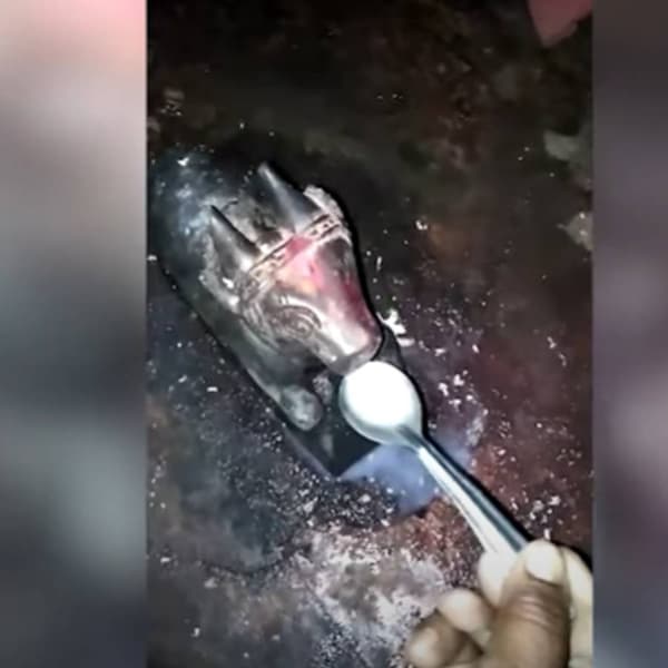 औरंगाबाद जिल्ह्यातील एका मंदिरात नंदी दूध पित असल्याचा दावा करत एक व्हिडीओ व्हायरल झाला आहे. एका मंदिरातील नंदीची मूर्ती दूध पित असल्याचा दावा करण्यात आला होता.