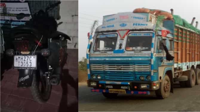 ट्रिपल सीट बाईकस्वारांना ट्रकची धडक, दोघांचा जागीच मृत्यू, तिसऱ्याला रुग्णालयात नेताना मृत्यूने गाठले