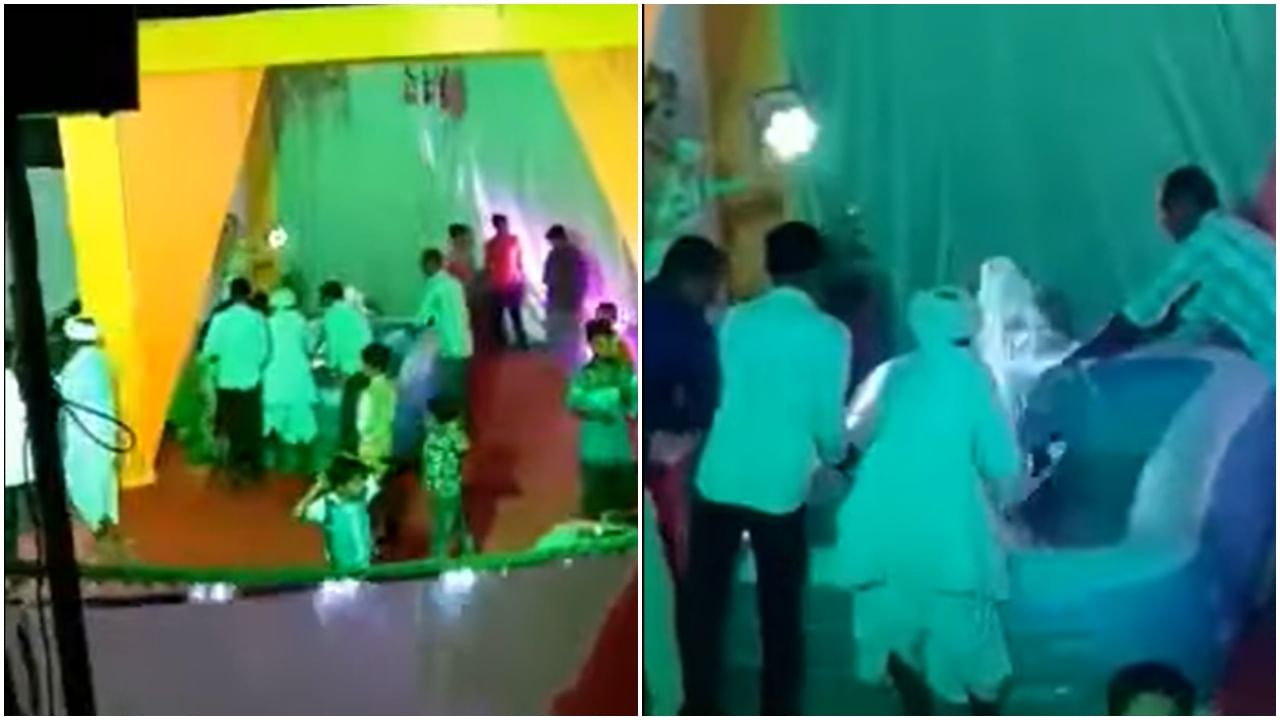 Viral video : लग्नात सजावटीसाठी ठेवले होते कारंजे, बघा लोकांनी त्याचा उपयोग कसा करून घेतला...