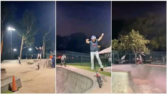 Viral : काय जबरदस्त साधलंय संतुलन! पुन्हा पुन्हा पाहावा असा Stunt video