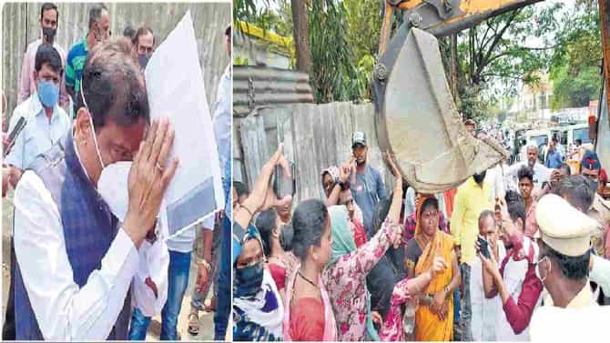 Aurangabad| लेबर कॉलनीत बुलडोझरसमोर महिलांचा रुद्रावतार, पाडापाडीसाठी आलेल्या प्रशासनाची माघार, पुढे काय?