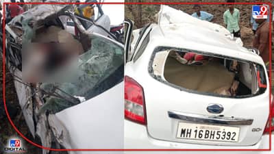देवदर्शन करुन परतणाऱ्यांवर काळाचा घाला! अक्कलकोट-गाणगापूर रोडवर भीषण अपघात, 5 जण जागीच ठार