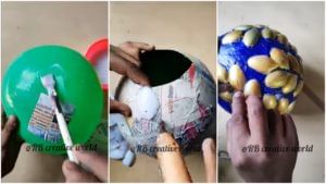 Balloon craft : अशी Creativity वापरून तुम्हीही बनवू शकता टाकाऊपासून टिकाऊ वस्तू, Video viral
