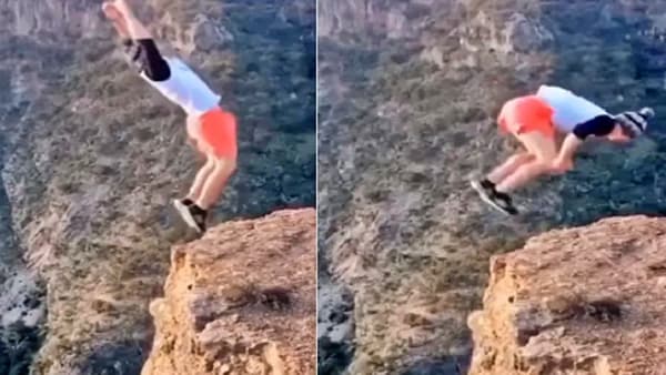याला म्हणतात Perfect stunt; सरावाशिवाय हे शक्यच नाही, एकदा हा Viral video पाहाच