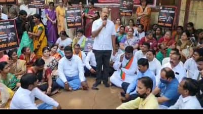 Manoj Katke : डोंबिवलीतील मनोज कटके हल्ला प्रकरण, भाजपचे पोलिस ठाण्यासमोर उपोषण