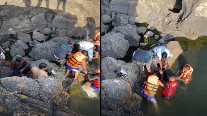 Pune : कुंडमळ्यात फिरायला गेलेल्या दोन तरुणींपैकी एकीला वाचवण्यात यश