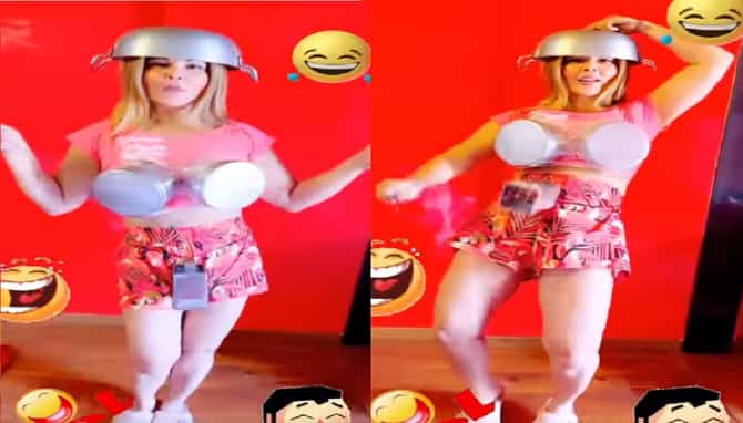 डोक्यात कढई, छातीला डबे, कमरेला किसणी Rakhi Sawant चा विचित्र डान्स, सोशल मीडियावर धुमाकूळ!