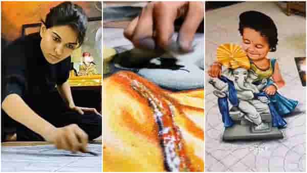 Amazing Art : कलाकारानं साकारली अप्रतिम 3D रांगोळी; तुम्हीही म्हणाल, वाह, क्या टॅलेंट है!