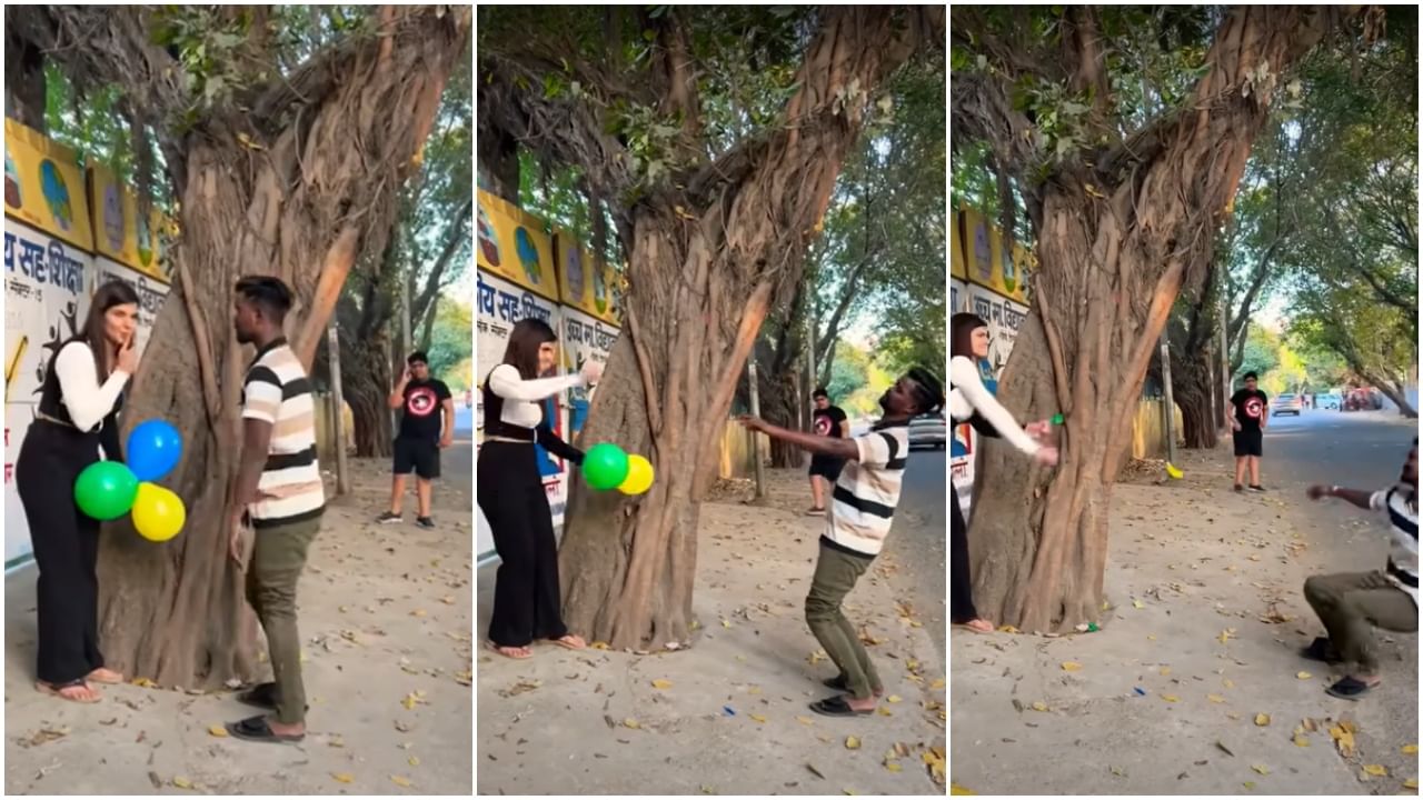 Viral होत असलेला Balloon Prankचा 'हा' Video पाहिला का? हसून हसून पोट दुखेल